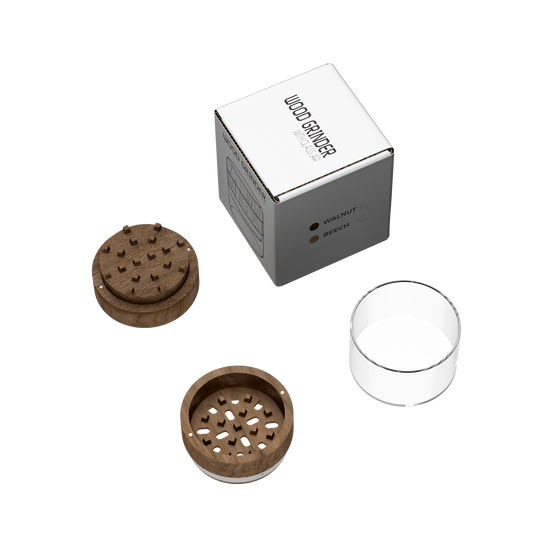 Wood Grinder Walnuss/Glas Boden
