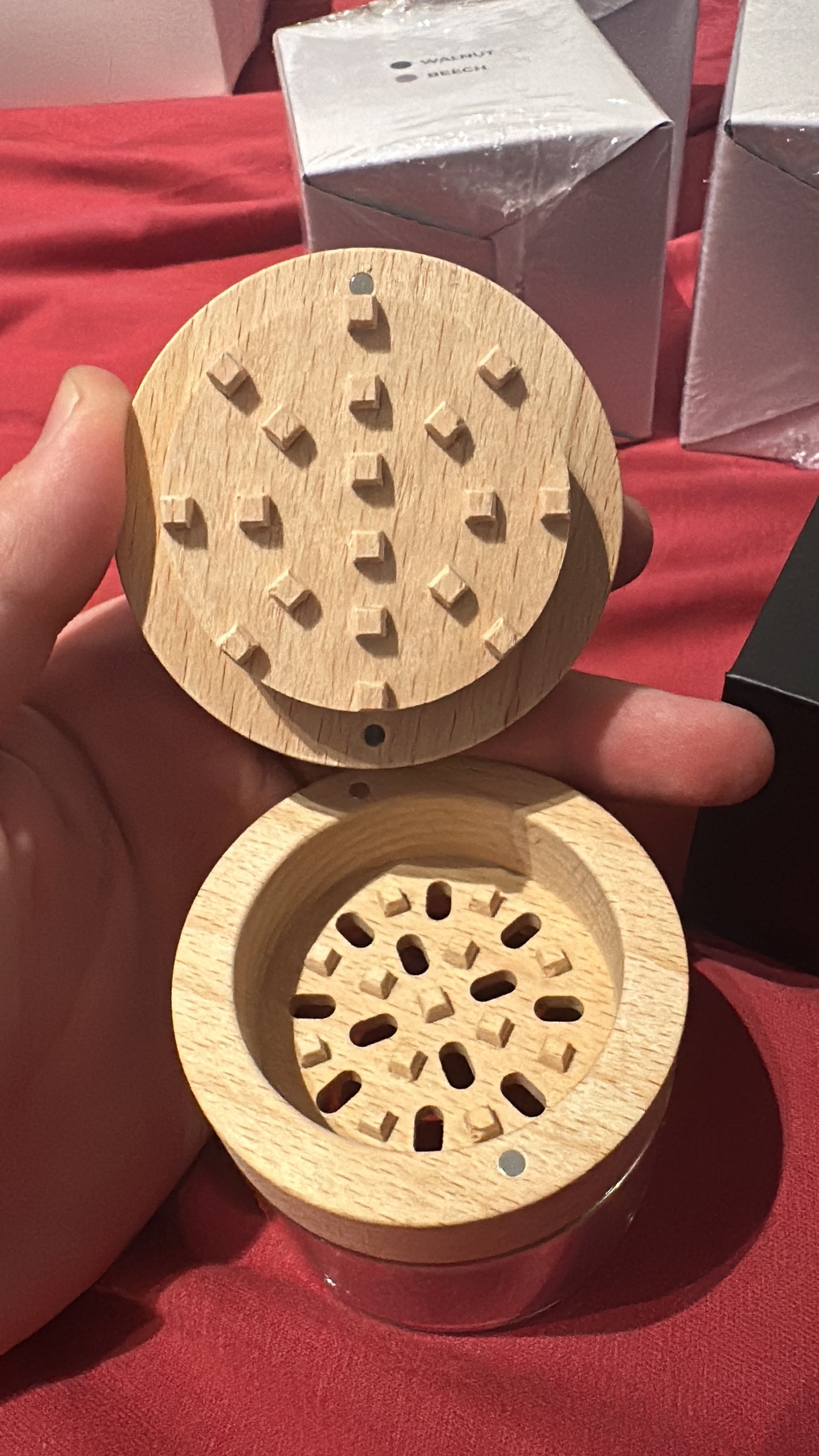 Wood  Grinder Buche/Klar Glas Boden