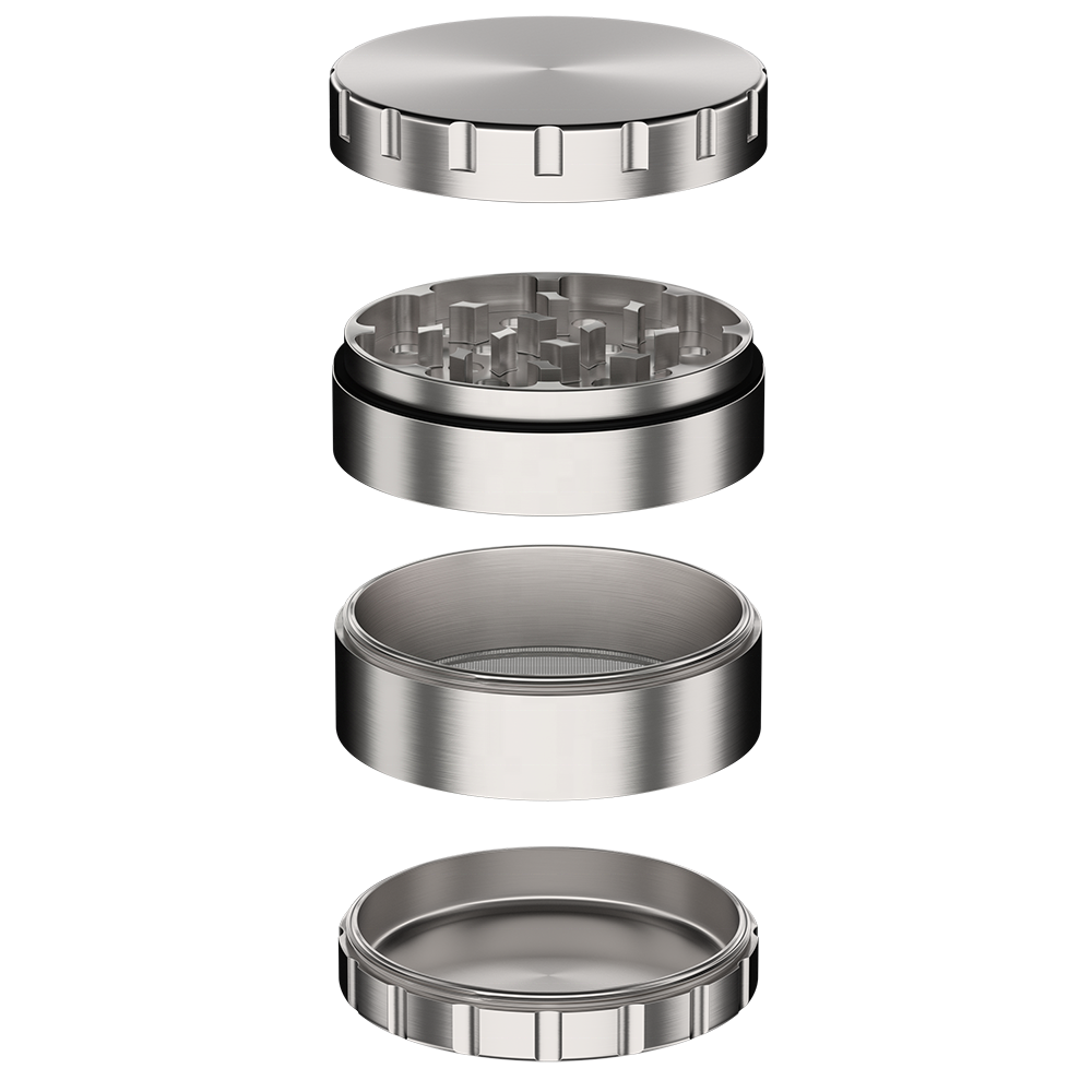Modularer Edelstahl Grinder – Kompakt & Hochwertig für Zuhause und Unterwegs