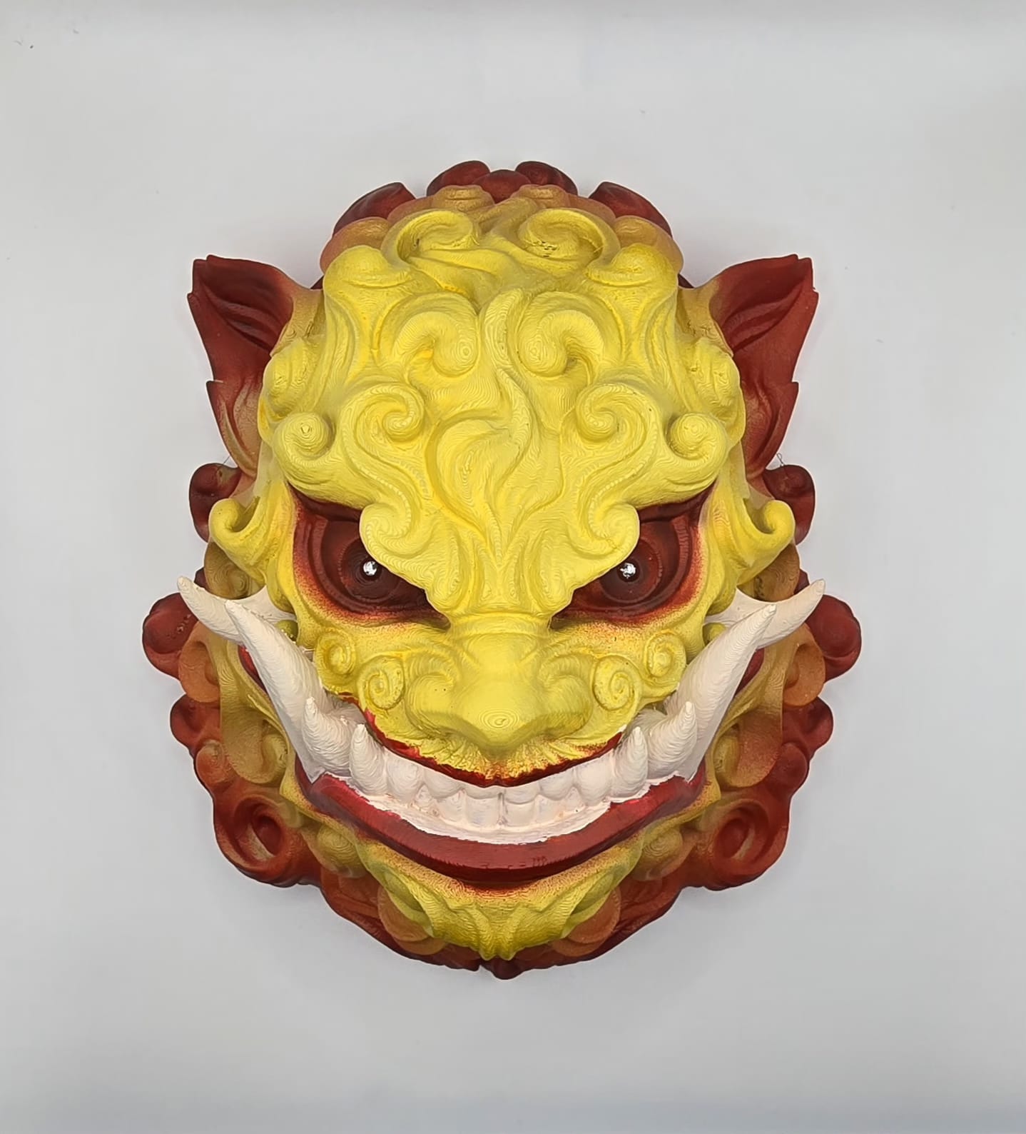Foo Lion Maske – 3D-Einzelstück mit Wucht