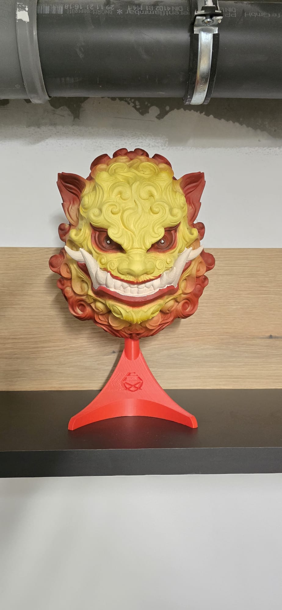 Foo Lion Maske – 3D-Einzelstück mit Wucht
